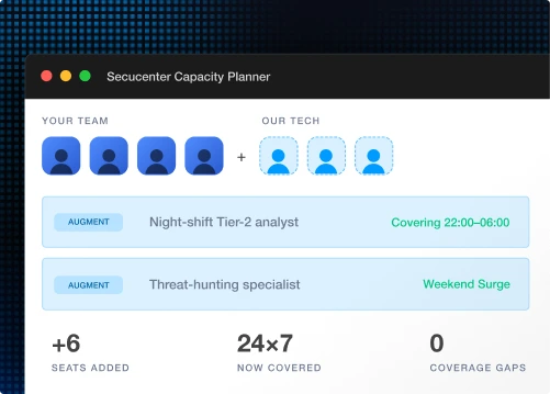 SOC Augmentation Service dashboard preview