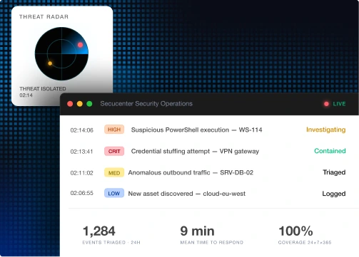 SOC as a Service dashboard preview